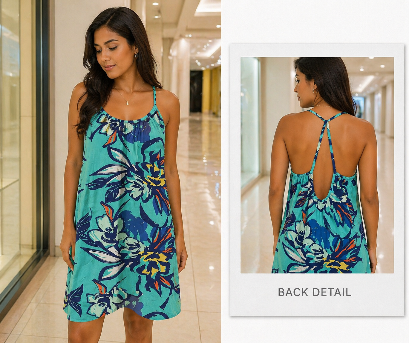Banana Boat Women's Sleeveless Floral Printed UPF 50+ Dress