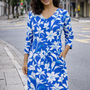 Banana Boat UPF 50+ V-Neck Printed Dress