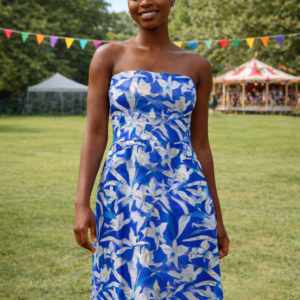 Banana Boat UPF 50+ Printed Tube Top Spandex Maxi Dress