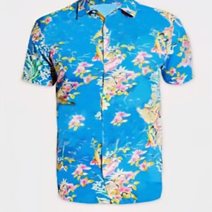 Men Short Sleeve Hawaiian Shirt