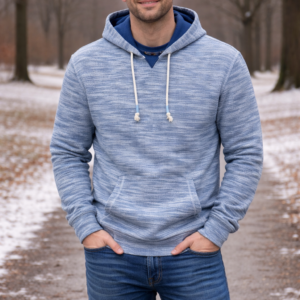 Basix of America Men Terry Hooded Printed Sweatshirt