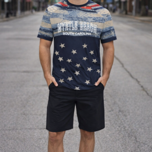 Banana Boat Men's UPF 50+ Printed Shorts Sleeve Performance Tee 