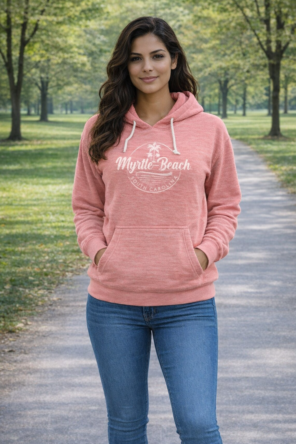 Basix of America Reverse Slub Hooded Pullover Sweatshirt With Front Pocket - Image 3