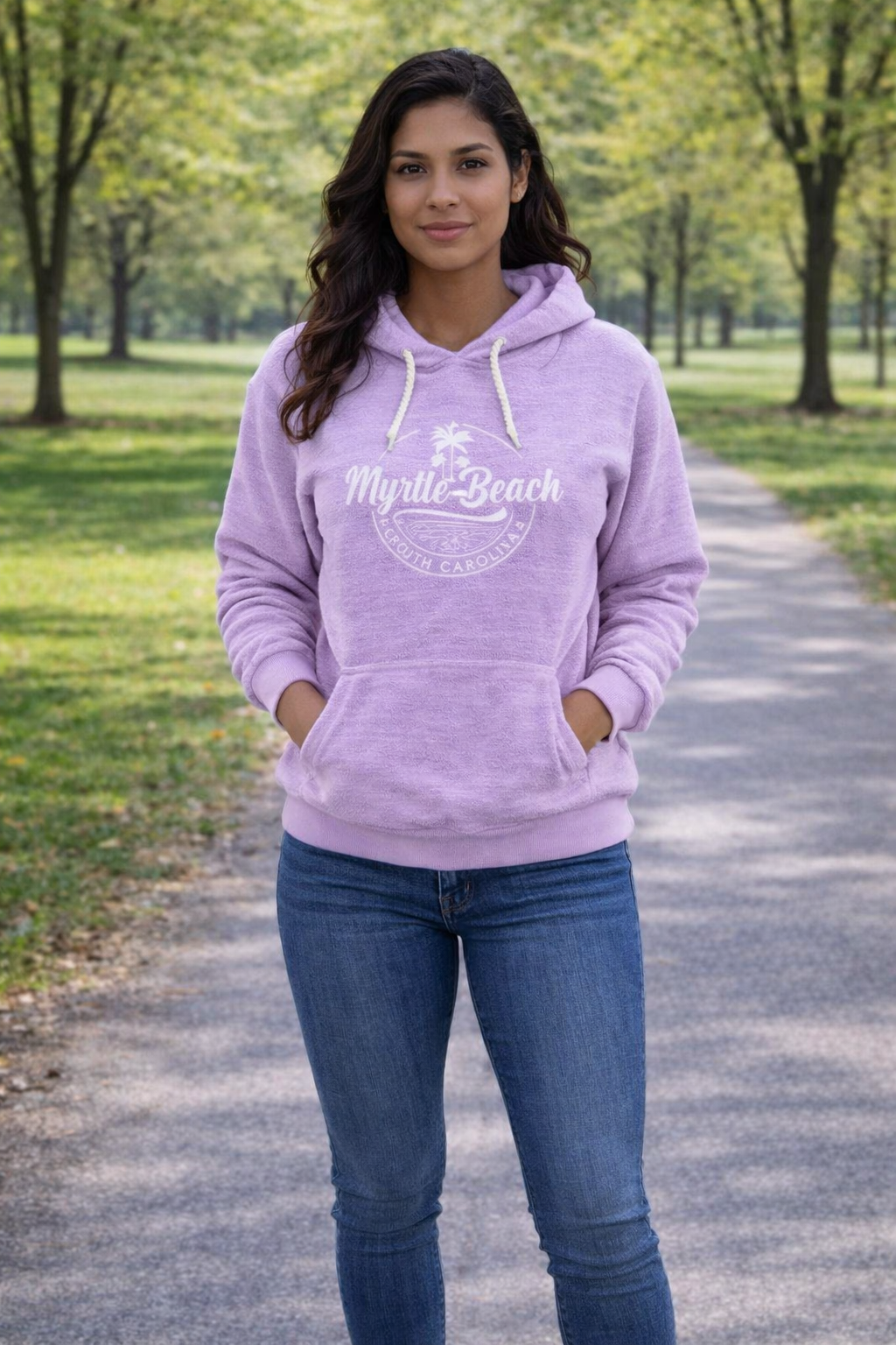 Basix of America Reverse Slub Hooded Pullover Sweatshirt With Front Pocket - Image 4