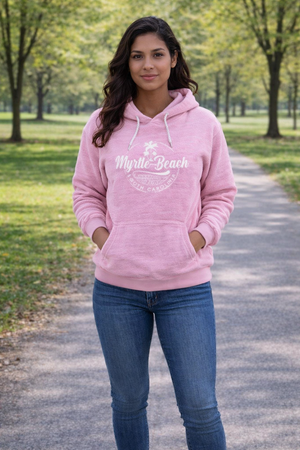 Basix of America Reverse Slub Hooded Pullover Sweatshirt With Front Pocket - Image 6