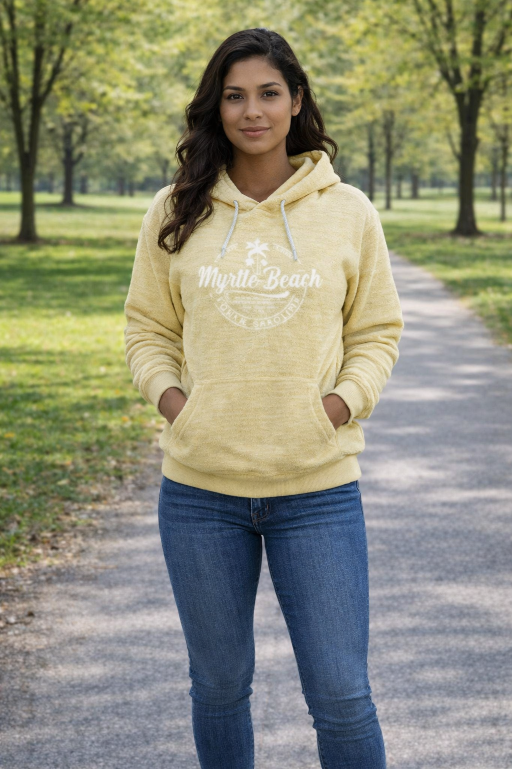 Basix of America Reverse Slub Hooded Pullover Sweatshirt With Front Pocket - Image 7